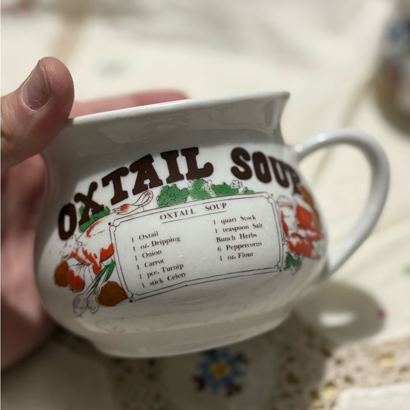 Vintage Soup Mugs with Recipe Design - Picture 4 of 11